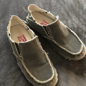 Tony Lama 3R Canvas Casual Slip On Shoes marked 9.5D (fits like 9D)